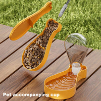 HKM-2641213 Portable 2-in-1 Pet Water Bottle and Food Container - Leak-Proof Hydration Solution for Cats and Dogs