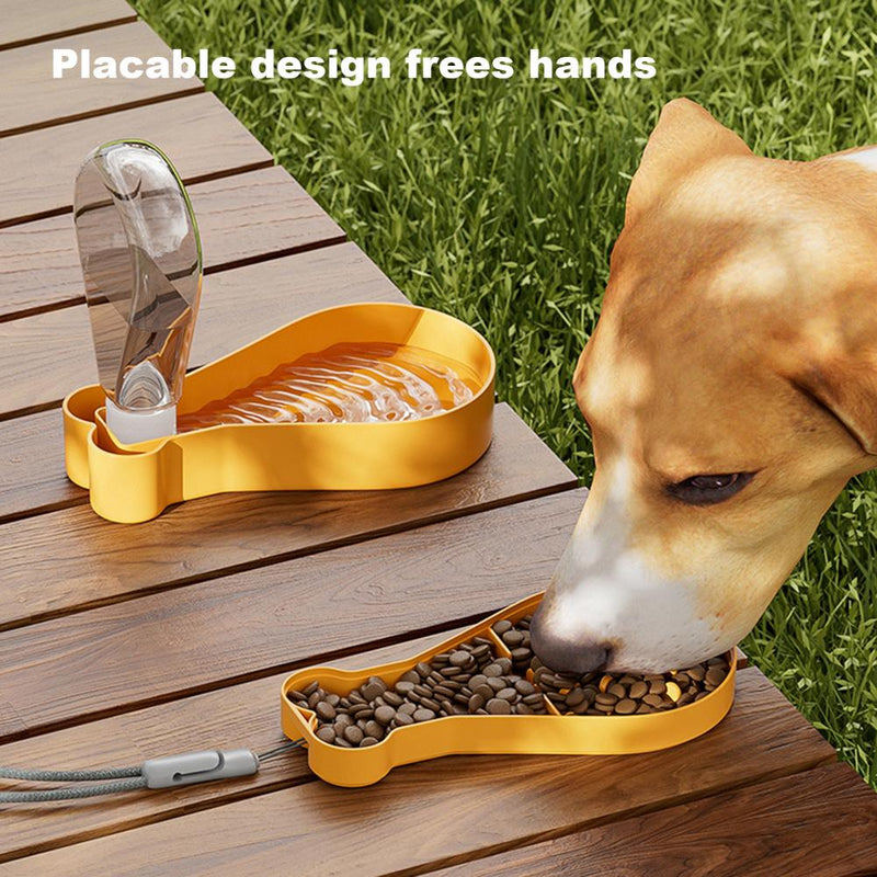 HKM-2641213 Portable 2-in-1 Pet Water Bottle and Food Container - Leak-Proof Hydration Solution for Cats and Dogs