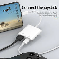 HKM-264147 2 in 1 USB C OTG Adapter with 18W PD/QC Charging Splitter for iPad and Android Devices