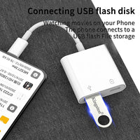 HKM-264147 2 in 1 USB C OTG Adapter with 18W PD/QC Charging Splitter for iPad and Android Devices