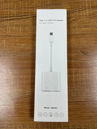 HKM-264147 2 in 1 USB C OTG Adapter with 18W PD/QC Charging Splitter for iPad and Android Devices
