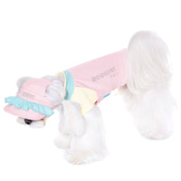 HKM-2642493 Casual Pink Dog Clothes for Small Bichon Schnauzers in Multiple Sizes