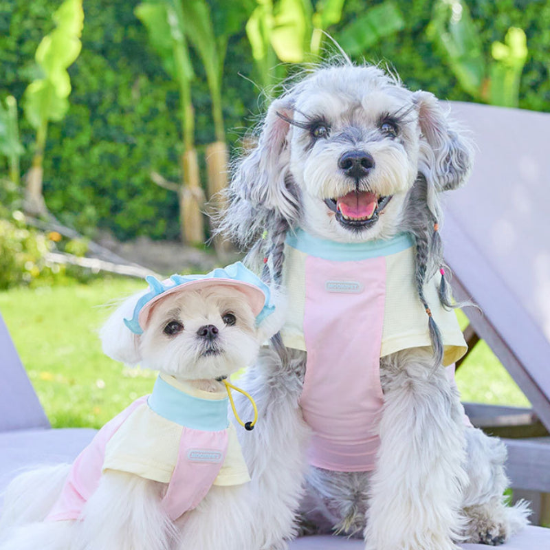 HKM-2642493 Casual Pink Dog Clothes for Small Bichon Schnauzers in Multiple Sizes