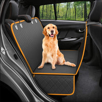 HKM-2642749 Pet Isolation Pad for Rear Car Seat - Black & Yellow Dog Mat