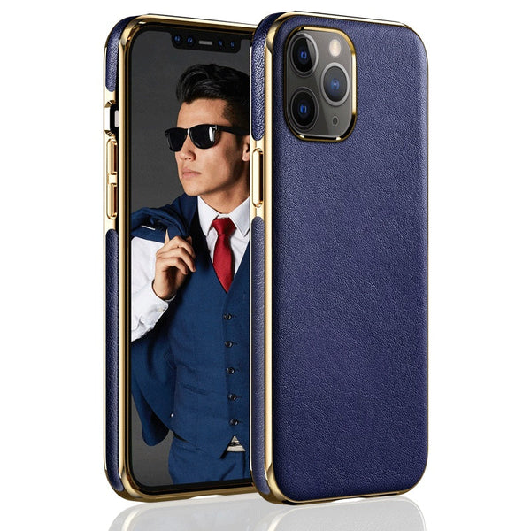HKM-264339 Electroplating Protective Case for iPhone 12 Pro Mini - Soft PU Leather with Full Body Protection