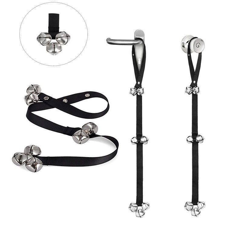 HKM-2643517 Dog Doorbell with Lanyard for Pet Training - 2.5m Cloth Leash with Bell