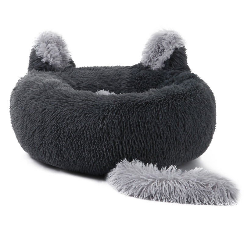 HKM-2643773 Cozy Cloth Rabbit Pet Nest Dog Bed in Various Colors and Sizes