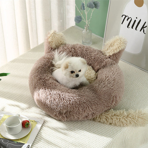 HKM-2643773 Cozy Cloth Rabbit Pet Nest Dog Bed in Various Colors and Sizes