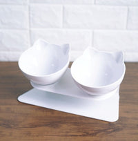 HKM-2643901 Transparent Cat Bowl with Inclined Design for Easy Eating and Comfort