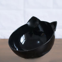 HKM-2643901 Transparent Cat Bowl with Inclined Design for Easy Eating and Comfort