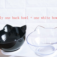 HKM-2643901 Transparent Cat Bowl with Inclined Design for Easy Eating and Comfort