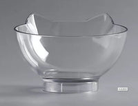 HKM-2643901 Transparent Cat Bowl with Inclined Design for Easy Eating and Comfort