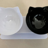 HKM-2643901 Transparent Cat Bowl with Inclined Design for Easy Eating and Comfort