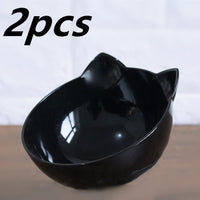 HKM-2643901 Transparent Cat Bowl with Inclined Design for Easy Eating and Comfort