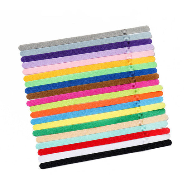 HKM-2645693 Colorful Newborn Pet ID Bands - Pack of 20 Polyester Collars in Various Sizes