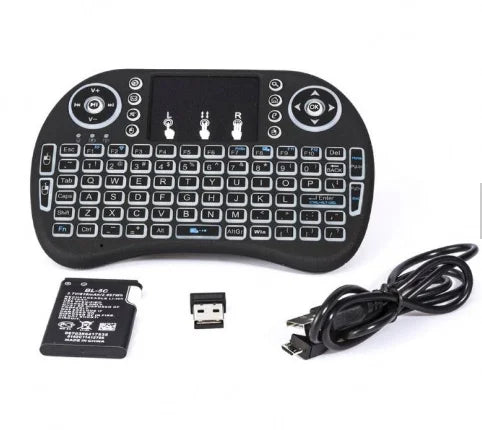 HKM-264659 Compact Wireless Keyboard with Touchpad and 2.4GHz Air Mouse Functionality