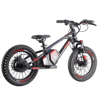 HKM-264659 Kids Electric Balance Bike with 350W Motor, 12-16 Inch Adjustable Frame, 3 Speed Options and Hydraulic Suspension