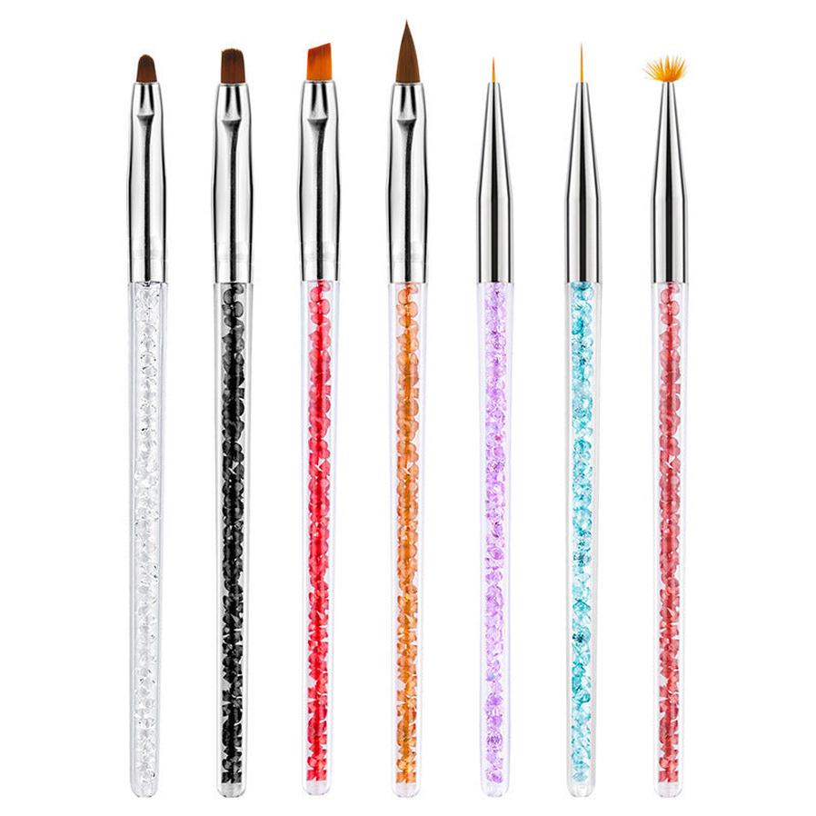 HKM-264723 Rhinestone Nail Art Drawing Pens - Set of 7 for Creative Nail Designs
