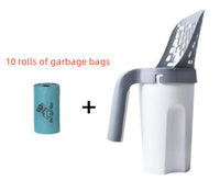HKM-2647485 Large Capacity Portable Cat Litter Scoop with Removable Washable Design and 4 Rolls of Garbage Bags