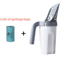 HKM-2647485 Large Capacity Portable Cat Litter Scoop with Removable Washable Design and 4 Rolls of Garbage Bags
