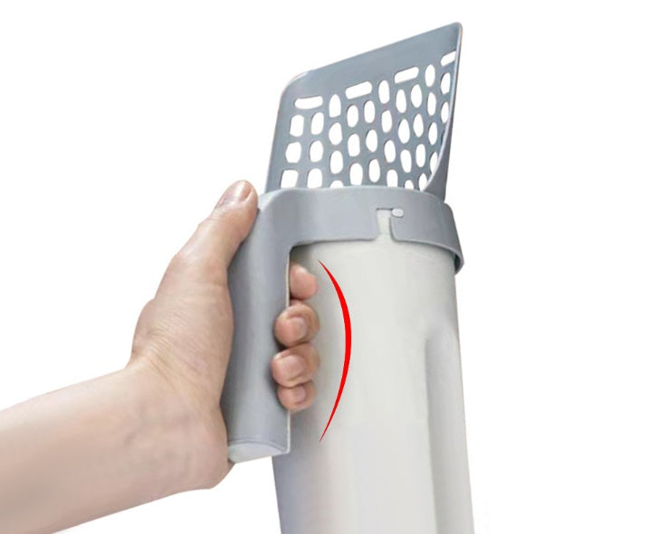 HKM-2647485 Large Capacity Portable Cat Litter Scoop with Removable Washable Design and 4 Rolls of Garbage Bags