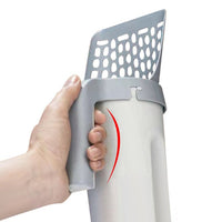 HKM-2647485 Large Capacity Portable Cat Litter Scoop with Removable Washable Design and 4 Rolls of Garbage Bags