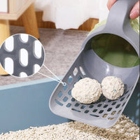HKM-2647485 Large Capacity Portable Cat Litter Scoop with Removable Washable Design and 4 Rolls of Garbage Bags