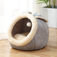 HKM-2647741 Cozy Semi-Enclosed Cat Nest for All Seasons in Various Colors and Sizes