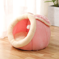 HKM-2647741 Cozy Semi-Enclosed Cat Nest for All Seasons in Various Colors and Sizes