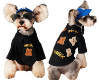 HKM-2647869 Trendy Cotton Shirt and Tie Set for Small to Medium-Sized Dogs