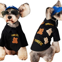 HKM-2647869 Trendy Cotton Shirt and Tie Set for Small to Medium-Sized Dogs