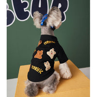 HKM-2647869 Trendy Cotton Shirt and Tie Set for Small to Medium-Sized Dogs