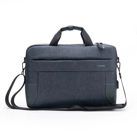 HKM-264787 Genuine Leather Laptop Shoulder Bag for Business and Office Use