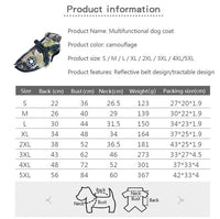HKM-2648125 Waterproof Reflective Forest Green Cotton-Padded Jacket for Large Dogs