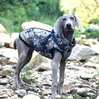 HKM-2648125 Waterproof Reflective Forest Green Cotton-Padded Jacket for Large Dogs