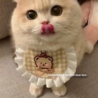 HKM-2648253 Cartoon Pet Bib Scarf for Cats and Dogs - Happy Duck, Bear, and Bunny Designs