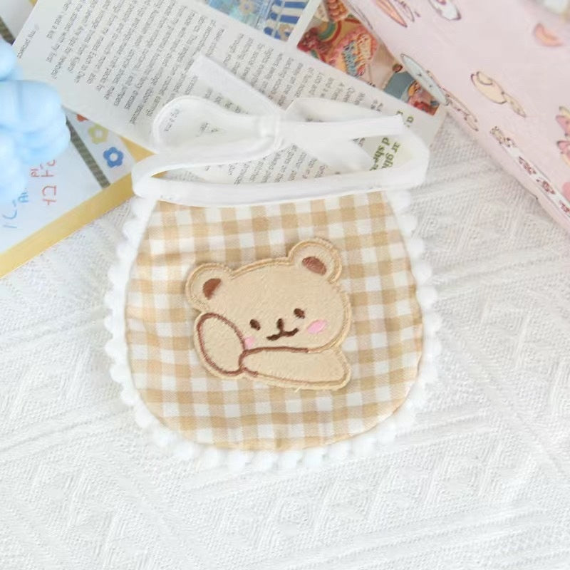 HKM-2648253 Cartoon Pet Bib Scarf for Cats and Dogs - Happy Duck, Bear, and Bunny Designs