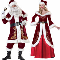 HKM-264851 Christmas Princess Dress for Role Play - Santa Claus Inspired Outfit in Various Sizes