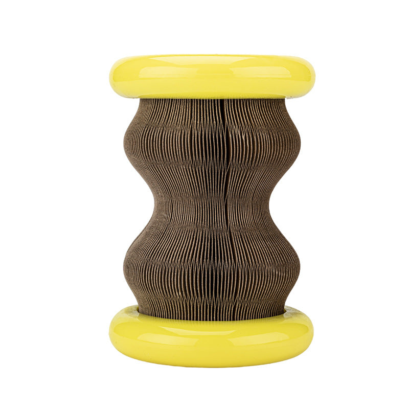 HKM-2649661 Corrugated Cat Scratching Wheel and Toy, Multi-functional TPR + ABS + Paper Board for Claw Grinding and Play
