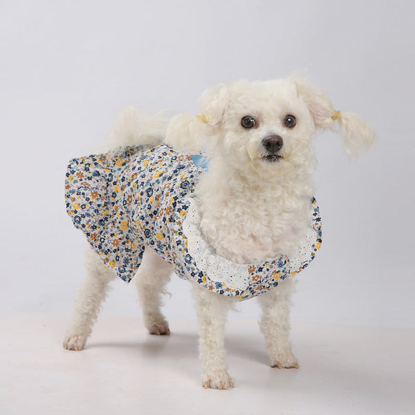 HKM-2650045 Floral Print Dog Skirt with Bow in Multiple Colors and Sizes