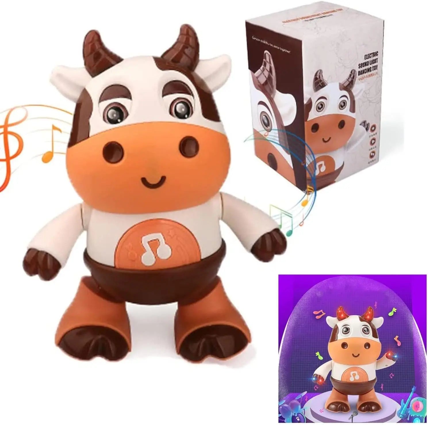 HKM-265043 Electric Singing and Dancing Cow Toy for Babies and Toddlers (0-4 Years)