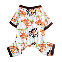 HKM-2651837 Cute Monkey Print Casual Pet Clothing for Dogs and Cats - Multiple Sizes Available