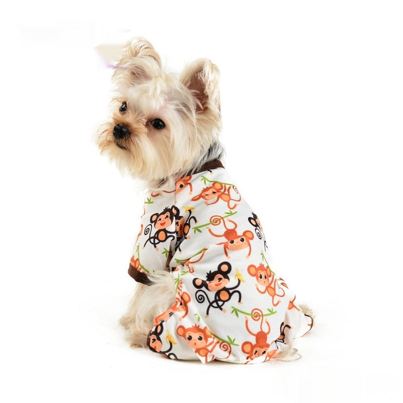 HKM-2651837 Cute Monkey Print Casual Pet Clothing for Dogs and Cats - Multiple Sizes Available