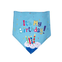 HKM-2653629 Pet Birthday Triangle Towel Set - Pink & Blue Towels with Triangle Hats and Crown for All Seasons