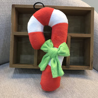 HKM-2654269 Christmas Candy Cane Plush Pet Toy - Sounding Design, 21x10cm