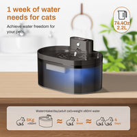 HKM-2655293 Automatic Stainless Steel Pet Water Fountain with 3.2L Capacity and Induction Sensor