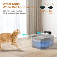 HKM-2655293 Automatic Stainless Steel Pet Water Fountain with 3.2L Capacity and Induction Sensor