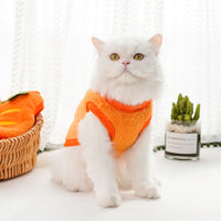 HKM-2655805 Cozy Puppy Orange Carrot Costume - Warm Coral Fleece Pet Clothing for Small Dogs