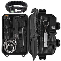 HKM-265619 10-in-1 Outdoor Survival Tool Set with First Aid Kit and Emergency Gear