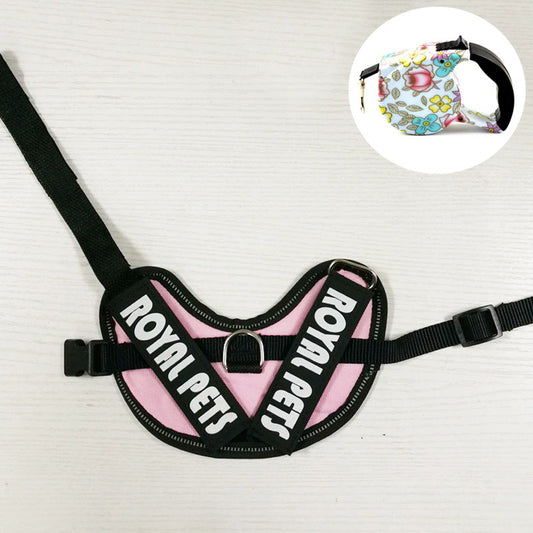 HKM-265747 Reflective Waterproof Rabbit Traction Rope Vest with Stainless Steel Pull Ring